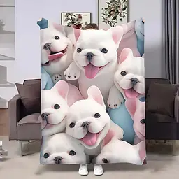 Плед Щенята, 3D плюшевий, 160x200 см, полуторний, м’який