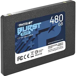 Накопичувач SSD Patriot Burst Elite 2.5" SATAIII 3D TLC 480GB (PBE480GS25SSDR) - мініатюра 2