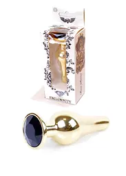 Анальна пробка Jawellery Gold BUTT PLUG Black Boss Series 64-00065 98264