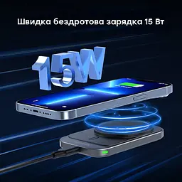 Автомобільний зарядний пристрій Choetech T206-F Black бездротова зарядка, магнітне кріплення (43-00138) - мініатюра 4