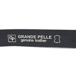 Брючний шкіряний ремінь для чоловіків з квадратною пряжкою Grande Pelle 11679 чорний 120 см - мініатюра 9
