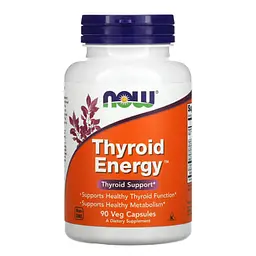 Комплексы для поддержки щитовидки Thyroid Energy 90 капсул NOW vit0005608