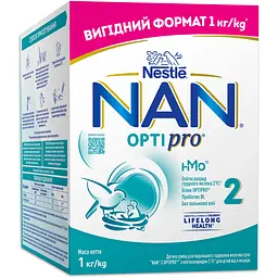 Дитяча суміш для подальшого годування молочна суха NAN 2 OPTIPRO з олігосахаридом 2'FL для дітей від 6 місяців 1 кг