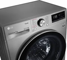 Пральна машина LG з фронтальним завантаженням F2V9HS9T, 7кг, 1200, A+++-20%, Пар, глибина 45см, Дисплей, Інвертор, Сріблястий (F2V9HS9T) - мініатюра 9