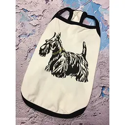 Майка для великих собак "Тер'єр" біла 2 Dog Dog zoo0006104