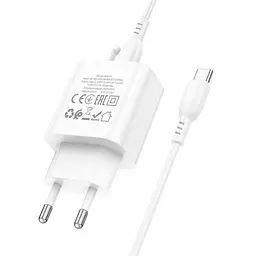 Комплект зарядного пристрою Borofone BA81A 1 Type-C PD20W Type-C to Type-C White (32971_2955230) - мініатюра 7