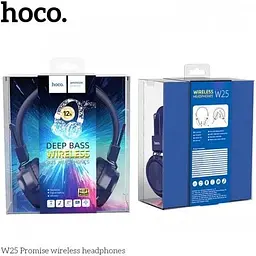 Навушники Hoco Promise W25 Bluetooth з підтримкою карт пам'яті MicroSD та 3.5 AUX сині 6931474710093 - мініатюра 6