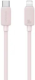 USB Кабель Usams US-SJ692 Type-C-Lightning 30W 3A 1.0m Розовий