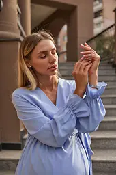 Блуза для вагітних та годуючих Toscana 3XL (52) Lullababe Блакитний - мініатюра 5