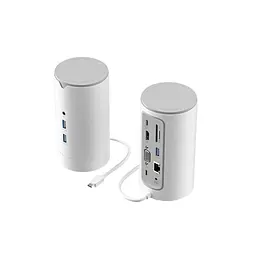 Концентратор Vention USB3.1 Type-C to HDMI/VGA/USB3.0x3/RJ45/SD/TF/TRRS 3.5m/PD/DC100W12-in-1 (TPHWC-EU)