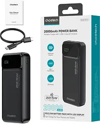 Портативна батарея Choetech Power bank B729 20000mAh 22.5W Black - мініатюра 2