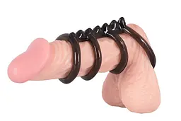 Ерекційні кільця Bad Kitty Cock Ring чорні - мініатюра 6