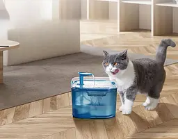 Фонтан для кота Petory 2,2 л з фільтром, Блакитний - мініатюра 2