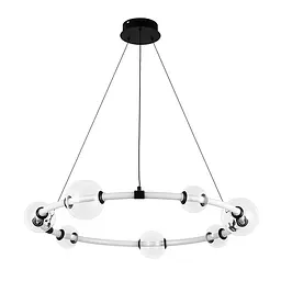 Підвісна люстра-кільце з LED-підсвіткою і кулями Levistella 7812021 (750) BK
