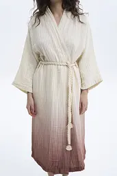 Халат Lotus Home - Nitra muslin beige L/XL - мініатюра 4