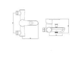Змішувач Brinex Настінний білий для ванни 37W 006 (k35) BRIN37W006 - мініатюра 2