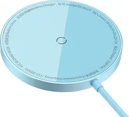 Бездротовий зарядний пристрій Baseus Simple Xiaomini3 Magnetic Wireless Charger 15W CCJJ040205 Purple - мініатюра 2