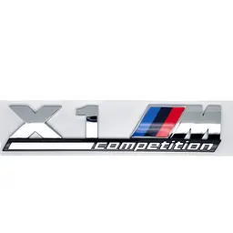 Емблема напис X1M competition для BMW хром пластик (на скотчі)
