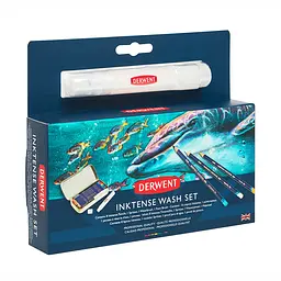 Набір чорнильних олівців Inktense Wash Set у металевому пеналі Derwent - мініатюра 3