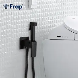 Набір гігієнічного душа прихованого монтажу Frap F7506-6, чорний, Чорний матовий - мініатюра 2