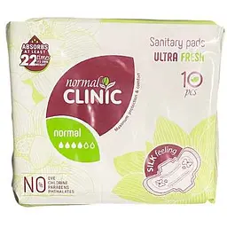 Прокладки гігієнічні NORMAL CLINIQUE 10 шт 4 краплі Ultra Fresh Silk&Cotton