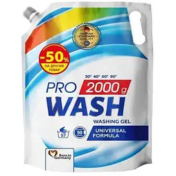 Набір PRO WASH Гель для прання універс 2л (DOYPACK)+Засіб для прання капс Квітка дощу 10шт (DOYPACK)