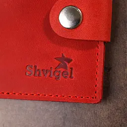 Жіноче вінтажне шкіряне портмоне Shvigel 16434 червоне - мініатюра 8
