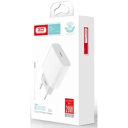 Зарядний пристрій XO L77 PD Power Adapter 20W/1 USB-C White - мініатюра 2