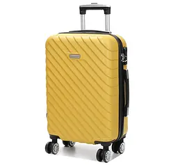 Валіза маленька S ABS-пластик Madisson Snowball 03403 58х38х23см 35л Жовтий