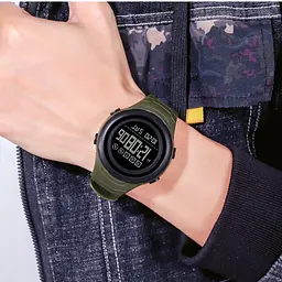 Наручний годинник чоловічий Skmei 1674 Army Green Black, 1674AGBK (18458) - мініатюра 5