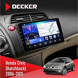Штатна магнітола Honda Civic 2006-2011 (Hatchback) Decker D10-006 4x64, 4G Decker (НФ-00008740)