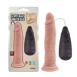 Вібратор Chisa T-skin ReaL G-Spot Beast Vibrator Dildo 21.4 см тілесний - мініатюра 2