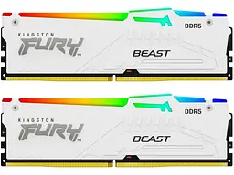 Пам'ять для настільних комп'ютерів Kingston FURY 32 GB (2x16GB) 5200 MHz Beast White RGB (KF552C40BWAK2-32) - мініатюра 3