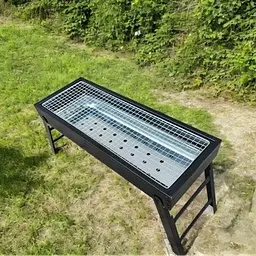 Складаний мангал-барбекю 60×33×22 см з решіткою, переносний мангал для шашлику та гриля - мініатюра 5