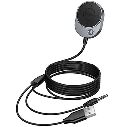Bluetooth аудіо ресивер Hoco E150 Path (AUX 3.5mm+USB-A) Metal gray - мініатюра 5