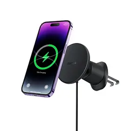 Бездротовий зарядний пристрій Baseus CW01 MagSafe Wireless Charging Car Mount Air Vent 15W чорний C40141001111-00 - мініатюра 4
