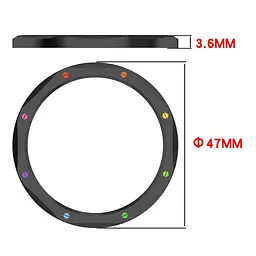 Безель металевий Sikai для смартгодинника Xiaomi Watch S3/S4 Silver-multicolor + захисне скло - мініатюра 8
