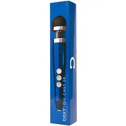 Вібромасажер Doxy Die Cast 3R Blue Flame металевий корпус перезаряджається - мініатюра 4