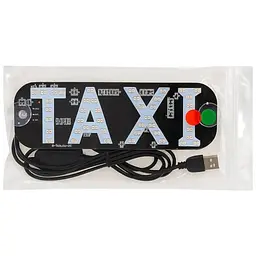 LED табличка "TAXI" з підсвіткою та USB-підключенням.