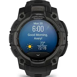 Смарт-годинник Garmin Instinct 3 45mm AMOLED Black with Black Band (010-02936-00) - мініатюра 7