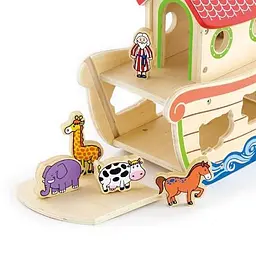 Дерев'яний сортер Viga Toys Ковчег зі звірятами (50345) - мініатюра 3
