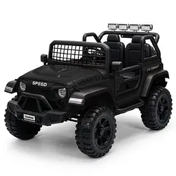 Джип M 6376EBLR-2 радіо/к2.4G 1 акум12V10AH 4мотора45W BТ, USB, TF, EVA, муз, світ, шкіра, чорний