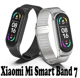 Ремінець до фітнес браслета BeCover Metal для Xiaomi Mi Smart Band 7 Gold (707495) - мініатюра 3