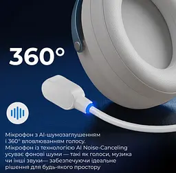 Ігрові бездротові навушники GamePro HSW-191-WHB Asgard Skadi Wireless 7.1 White-Blue - мініатюра 13