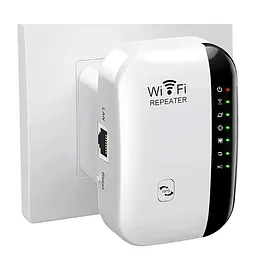 Підсилювач WiFi сигналу 2,4G до 300 Мбіт/с бездротовий Вайфай репітер роутер в розетку UKC - мініатюра 4