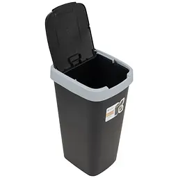 Смітник Prosperplast Compacta Q з кришкою 25 л чорно-сірий (60833-429) - мініатюра 2