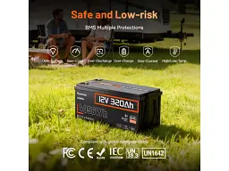Акумулятор для ДБЖ/інвертора Humsienk LiFePO4 12V 320Ah Bluetooth (HS12V320AH250BT) - мініатюра 6