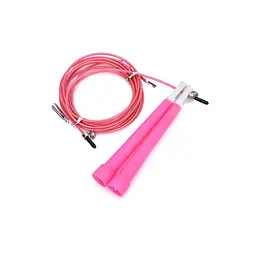 Скакалка швидкісна MS 3765(Pink) 290 см, ручка пластик, мотузка гума+метал