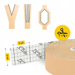 Стрічка кінезіологічна (кінезіо тейп) 4FIZJO 5 см x 31 м Beige (P-5905973405539) - мініатюра 3