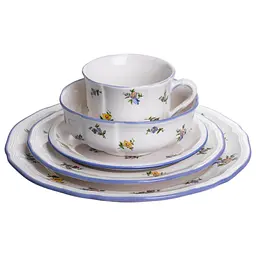 Столовий набір посуду тарілок і чашок 32 предмети на 6 персон Retro Floral порцеляновий Yiwu YY78-9A - мініатюра 6